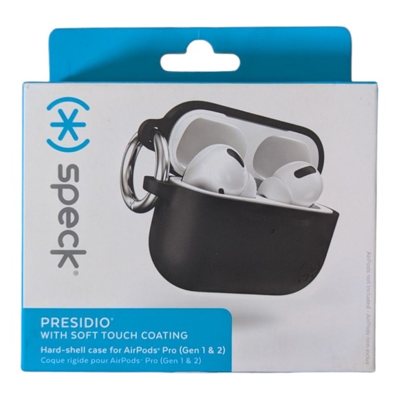 P9. Speck Presidio Case For Airpods Pro (Gen 1 & 2) Black - Picture 1 of 1